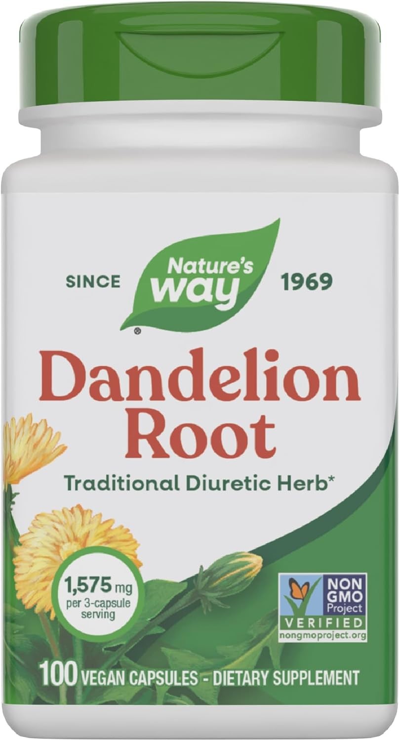 Dandelion Root 1,575 mg per serving Non-GMO Nature's Way Glu