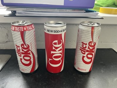 VINTAGE SAMMLERSTÜCK COCA COLA SUPERDOSE ..LEERE DIÄT COKE DOSEN 500ML .. SEHR SELTEN
