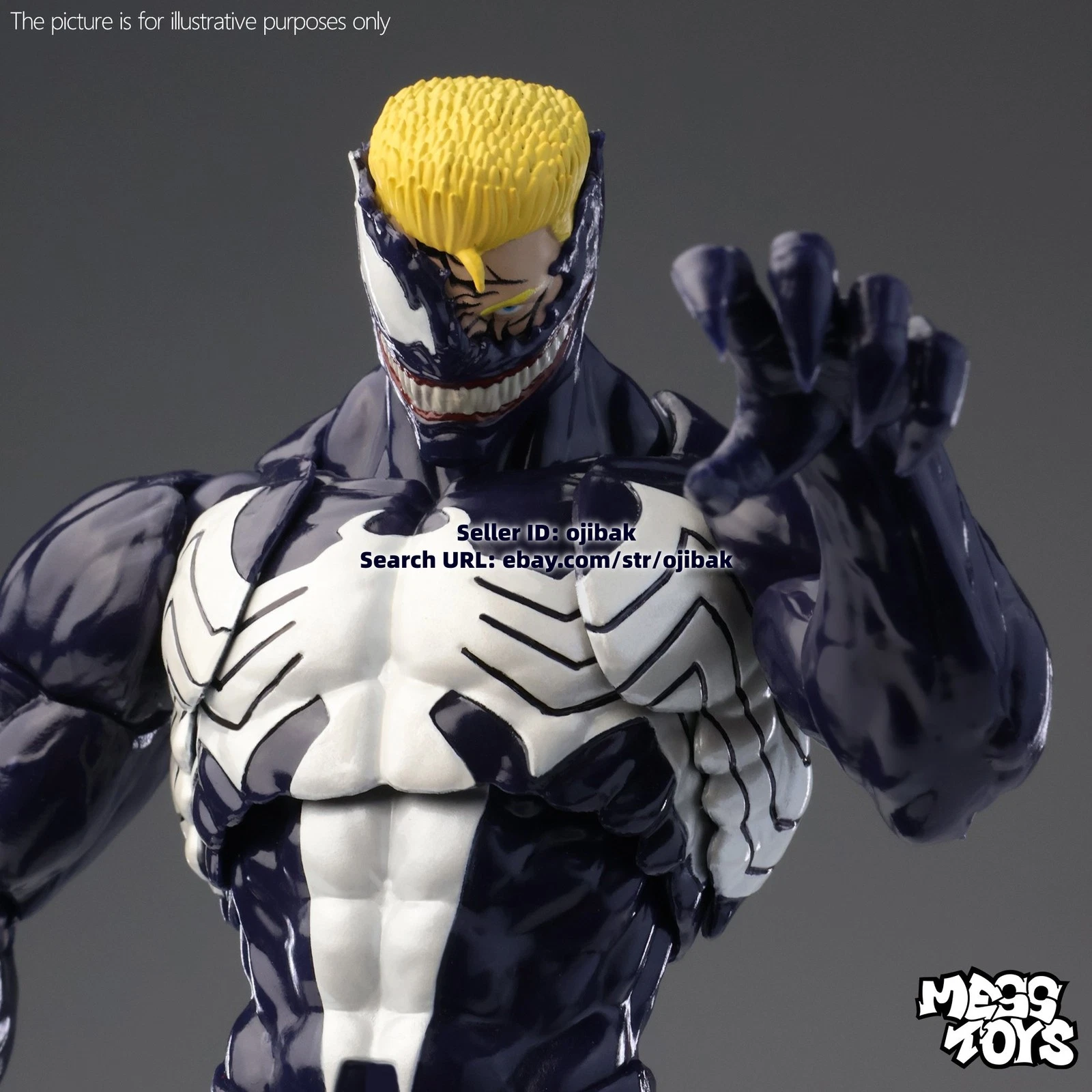 Mess Toys Venom Lethal Neighbor 1/12 Spider-Man Symbiote Action Figure US STOCK image 14