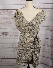 Isabel Marant Etoile Topaz Print Linen Ruffle Mini Dress - Size 40