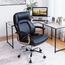Adjustable Leather Task Chair 500 LBS High Back Big & Tall Office Chair