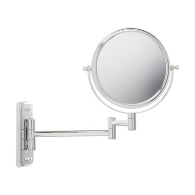 JERDON 6-Inch Two-Sided Swivel Wall Mount Mirror - Makeup Mirror with 5X Magn...