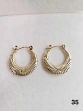 Stainless Steel Gold Tone Hoop Earrings