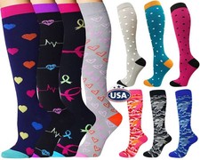 Compression Socks Stockings Mens and Womens Knee High Medical Relief 20-30 mmHG