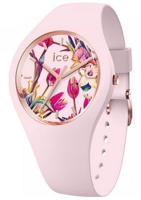 Ice-Watch ICE 019213 flower Lady pink Small Uhr neu Silikon nude haut Blumen M11