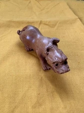 Hiroshima Wooden Netsuki Lion Figurine 7cm Long, Handcrafted,  Duty Paid or Reim