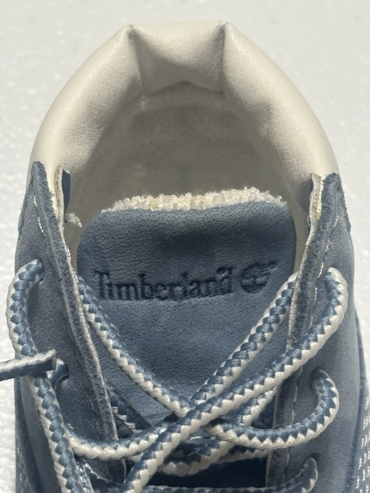 Timberland синий ботинки мягкая подошва младенца кроватки ребенка ясельного возраста шнурует вверх размер 1 - Изображение 2 из 4