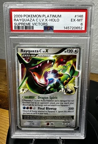 2009 Pokemon Platinum Rayquaza C LV. X Holo PSA 6 Supreme Victors