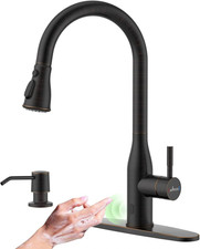 Oil Rubbed Bronze Touchless Kitchen Faucet with Soap Dispenser  Cupc Lead-Free
