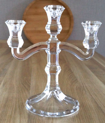 Glaskristall Kerzenständer von Royal Limited Crystal 3-armig