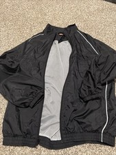 Nike Black Full Zip Mesh Lined Windbreaker Jacket Men  s Large