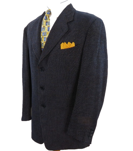 Pal Zileri Pull Corduroy Italian Sport Coat Men Wool Dots Blazer Jacket 44 L EUC
