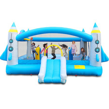 Fun Orange kids 198-in Polyester Bounce house