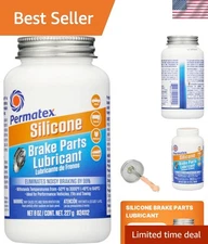 Extreme Temperature Silicone Brake Parts Lubricant 8 Fl Oz - For Heavy Duty Use