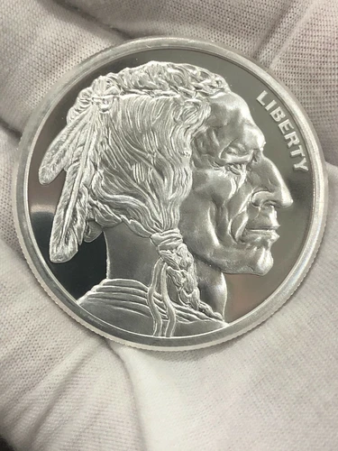 2 oz - Buffalo SILVER Nickle Tribute - BU IN A CAPSULE