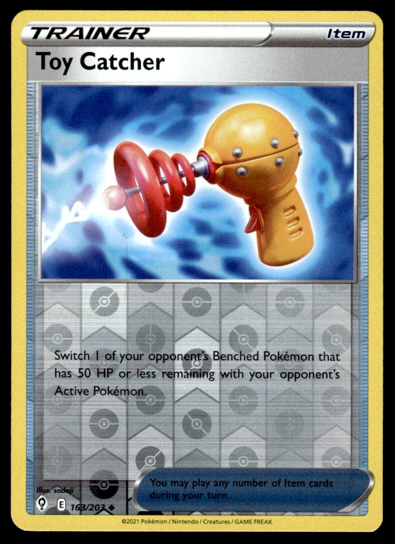 Toy Catcher #163/203 Reverse Holo 2021 Pokemon Evolving Skies LP