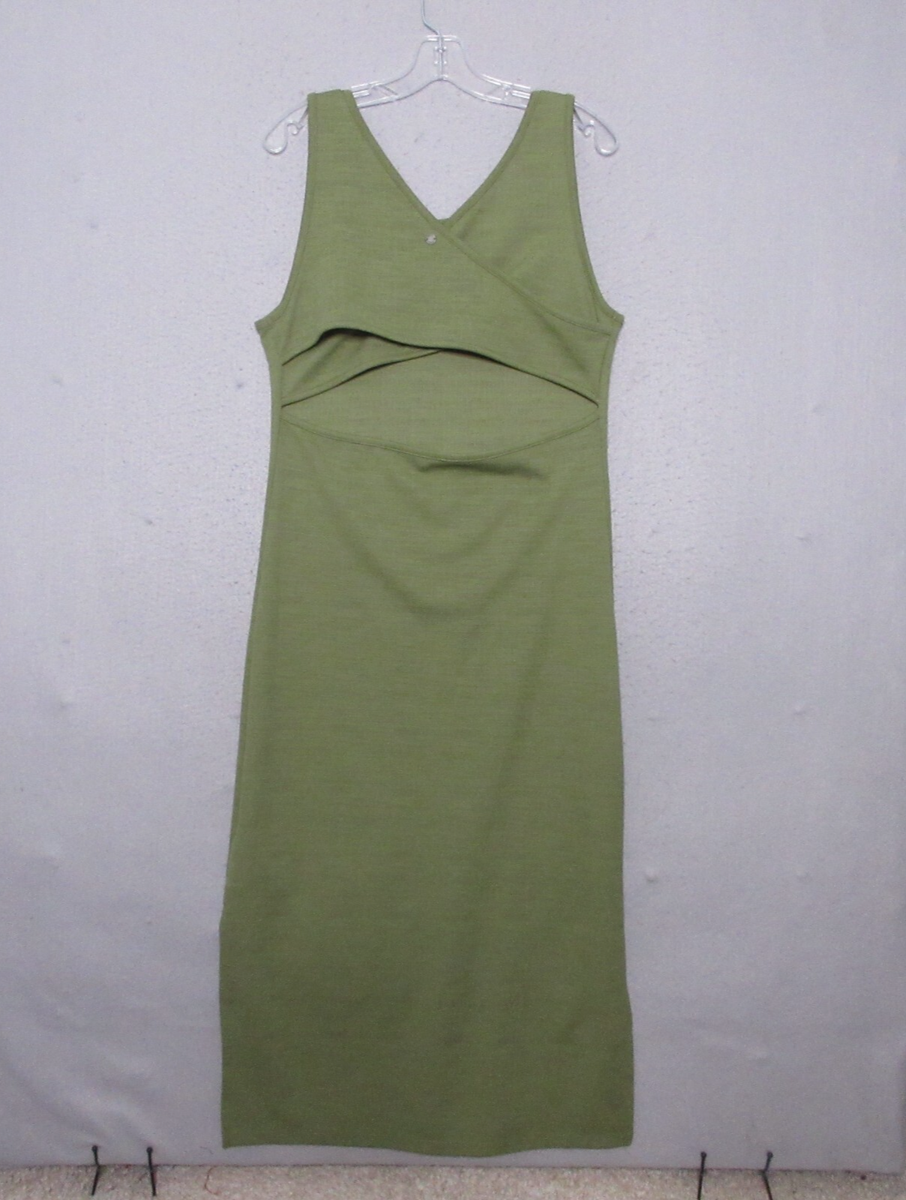 Roxy Dress XL Green Midi Good Keepsake Open Back Beach Pool Vacation Slit  Resort | eBay