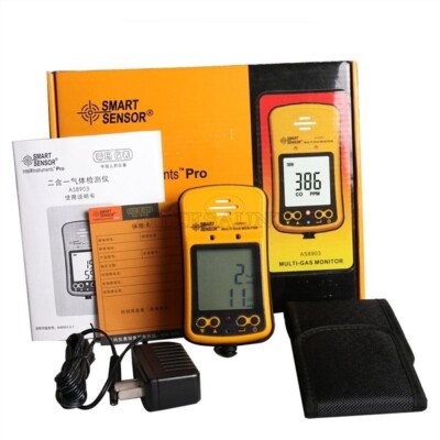 AS8903 Co Monitor Carbon Monoxide H2S Handheld Hydrothion Gas Detector 2IN1 nq