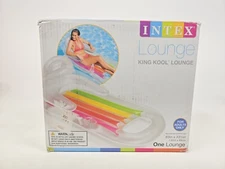 Intex King Kool Inflatable Pool Lounge Chair Float Clear 63" x 33"