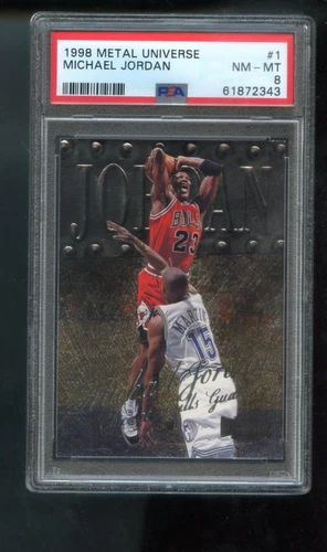1998-99 Skybox Metal Universe #1 Michael Jordan PSA 8 Graded Card NBA 98-99 1999