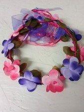 GIRLS Flower Crown Headband Head Wreath Wedding Garland Hair Band Accessories