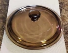 Vintage PYREX Corning Ware Visions P81C Amber Glass LID ONLY NO CHIPS CRACKS