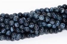 4MM Genuine Natural Blue Tiger Eye Beads Grade AAA Round Gemstone Loose Beads