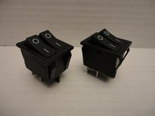 2 Pcs Lot Pack KCD6 16A 250V AC 20A 125V AC Dual Switch Boat Rocker Power 4 Pins