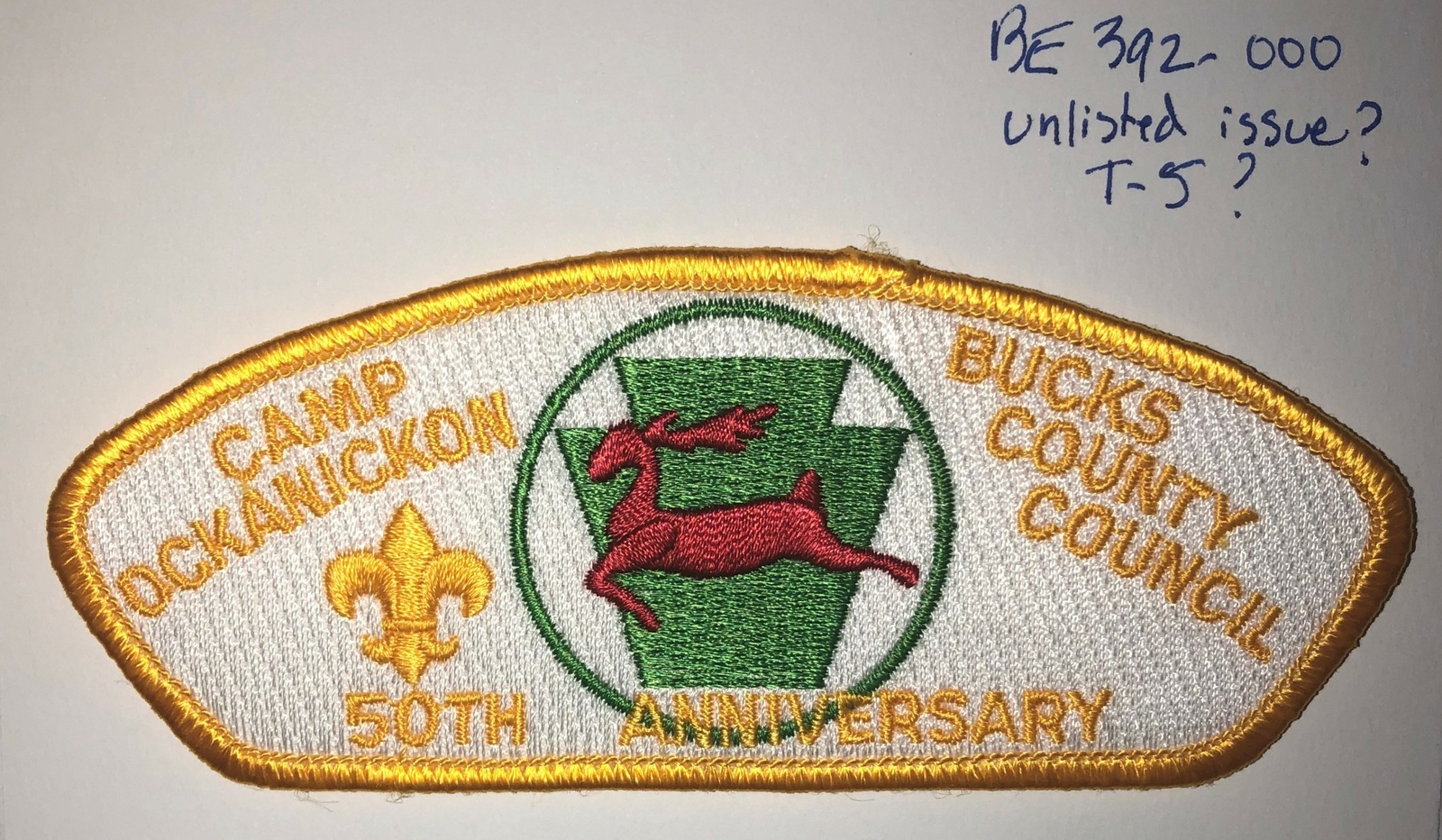 Boy Scout Bucks County Council Camp Ockanickon 50th Anniversary CSP SA
