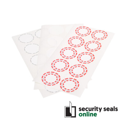 40mm Round Destructible Eggshell VOID label
