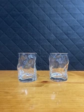 2 Bormioli Rocco Sorgente 10 oz Tumbler Pinched Clear Double Old Fashioned