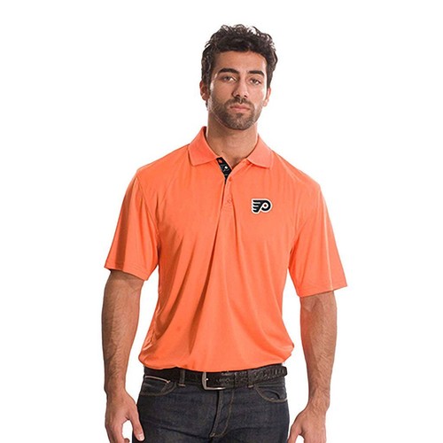 Philadelphia Flyers NHL Men's Omaha Skate Orange Logo Polo Shirt Size Small NWT - Bild 1 von 7