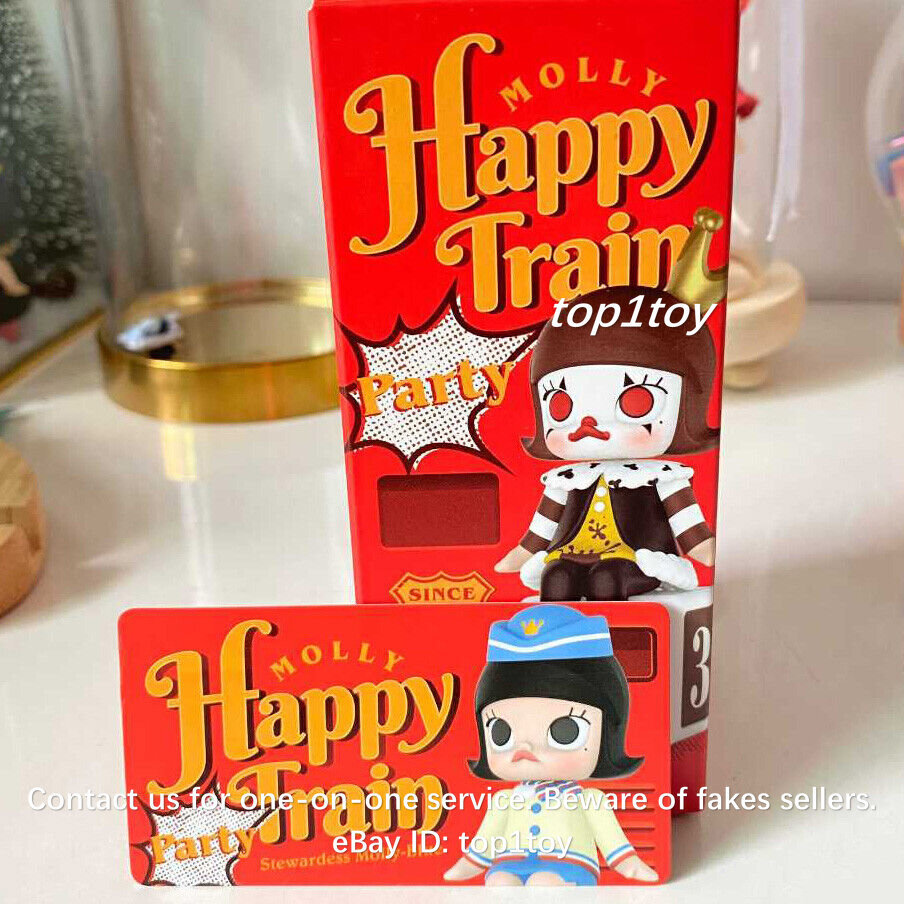 POP MART x MOLLY Happy Train Party Stewardess Molly Blue Mini