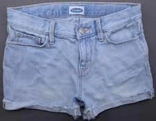 Girl's 2018 Old Navy Cuffed Light Wash Jean Shorts Cotton Size 12 26x2 