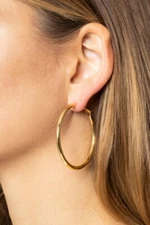 Do Everything in Love 14K Gold Dipped Omega Closure Hoop 5cm Earrings