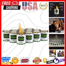 Versatile Bioethanol Gel Fuel for Fire Pits Fireplaces - 12 Cans Included
