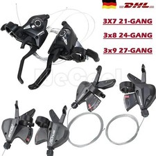 2x Fahrrad Schalthebel 3x7 3x8 3x9 fach 21/24...