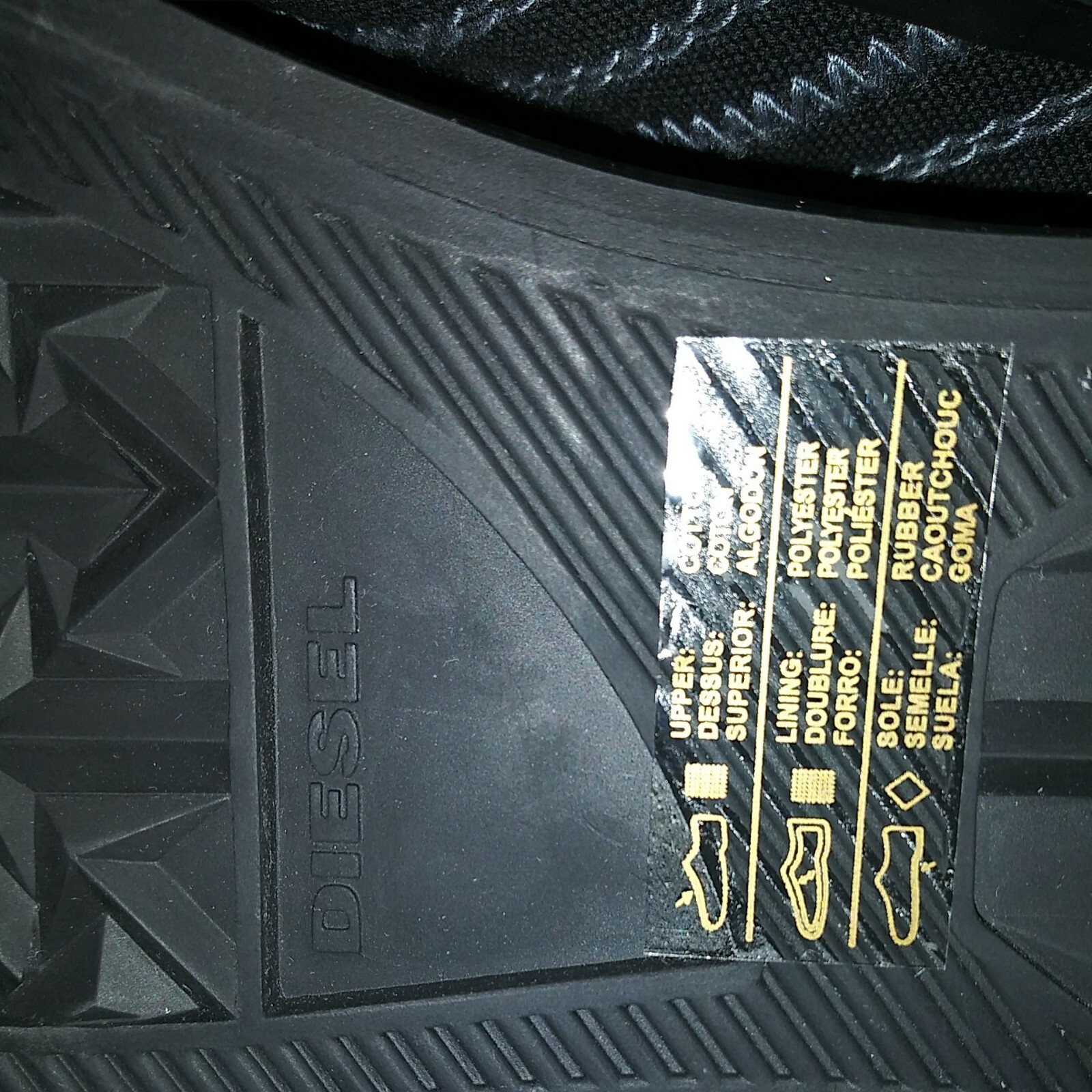 SAOLA Sneaker da uomo Diesel Unixes nere Astico taglia 6 suola da uomo donna 7 5