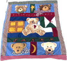 Bear Creations Plush Blanket 3D Quilted Teddy Bear 54x48 Baby Nursery Throw