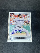 Zach Thompson 2022 Topps Gold Star #227 Miami Marlins Autographed Signed RC Card