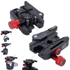 360°Rotate Lever Clamp for Arca Quick Release Plate Manfrotto GITZO Tripod Head
