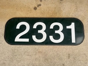 BNSF GP38-2 #2331 Front Number Board Signs & Plaques