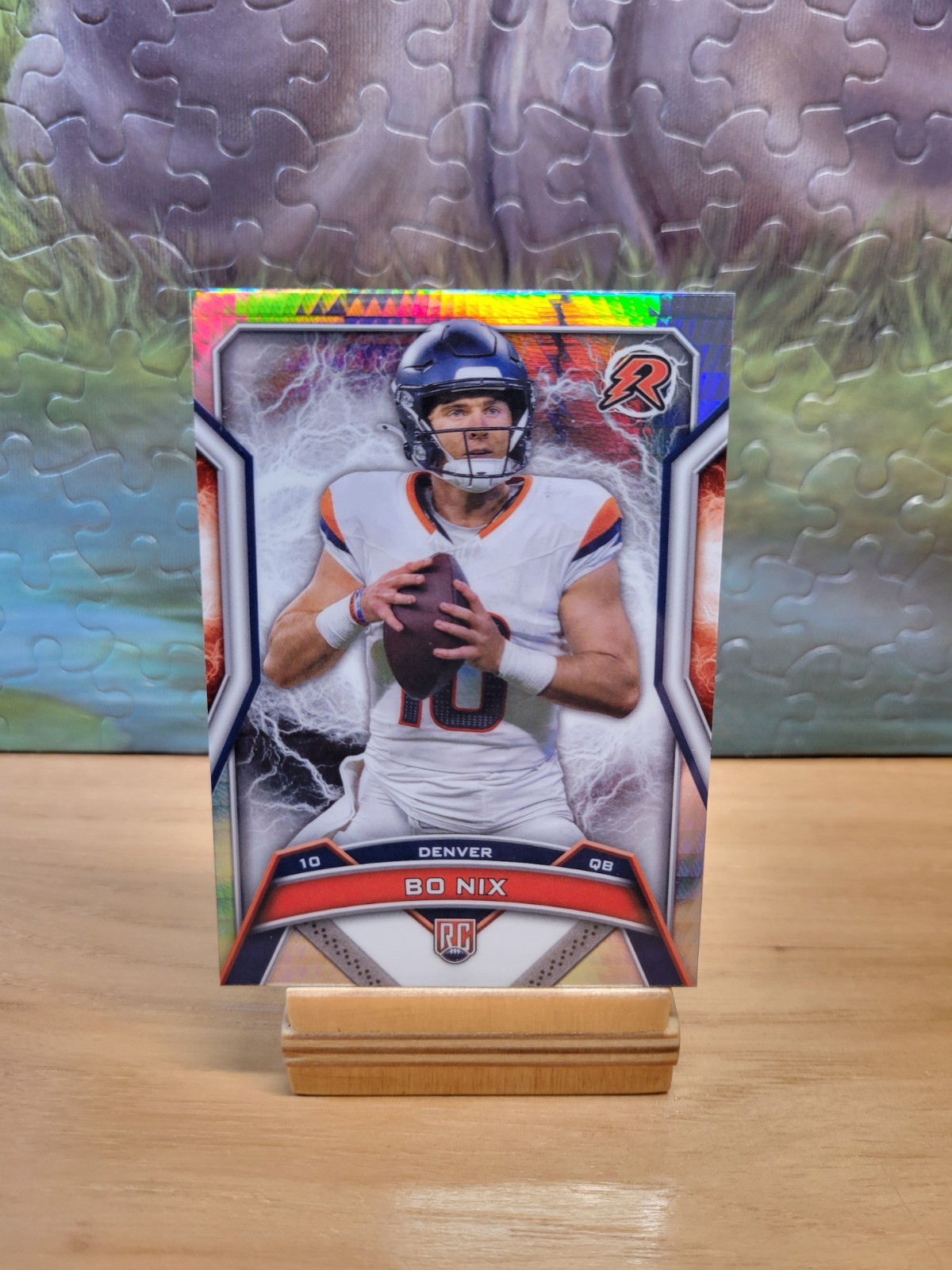2024 Topps Resurgence Bo Nix #125 Rookie Prism Refractor - Broncos