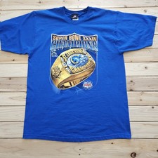 St Louis Rams Super Bowl XXXIV 2000 Champions Men's Large T-Shirt NFL Football