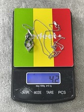 Sterling Silver Diamond Necklace, Black  Clear