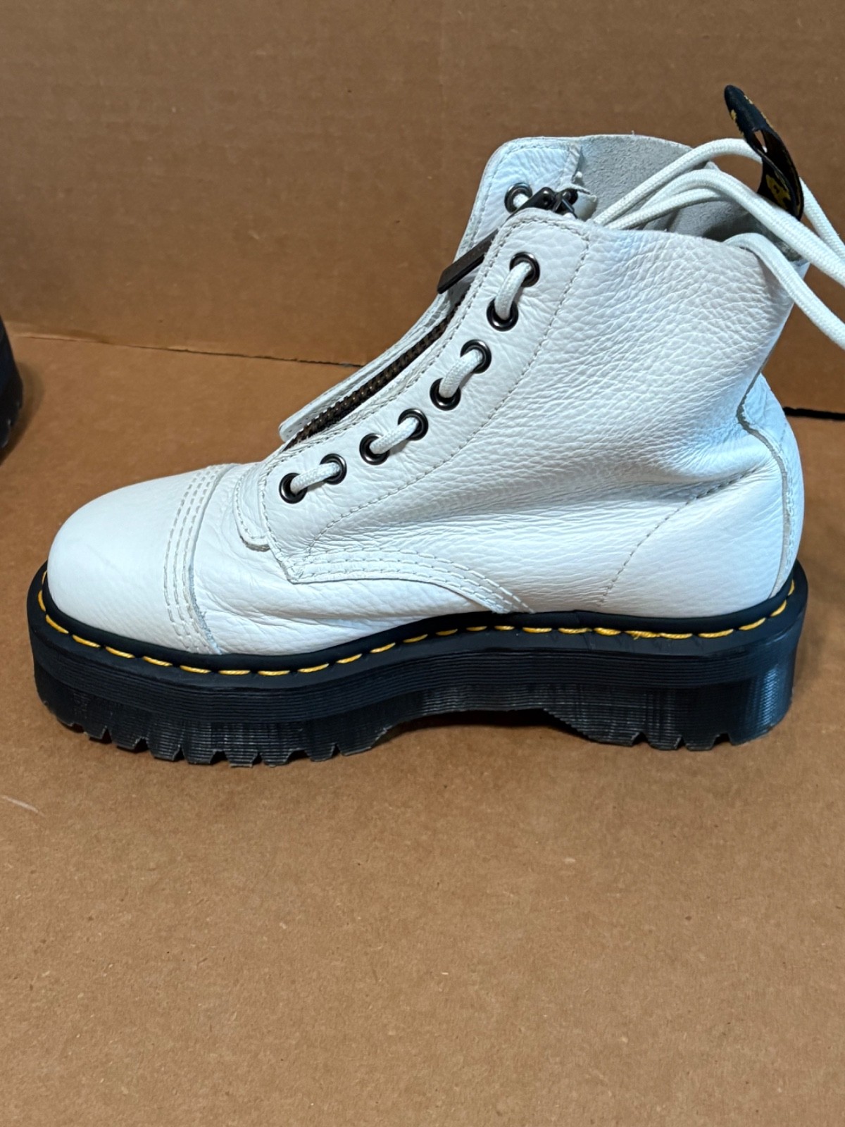 Doc Dr. Martens Sinclair White Platform Women's B… - image 7