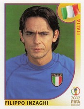 472 Filippo Inzaghi Italia - Panini FIFA World Cup 2002 BLACK BACK