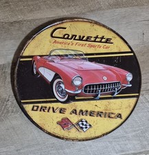 Corvette Drive America Metal Sign 12 In Corvette Drive America Metal Sign 12 In