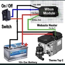 Webasto W-bus Onoff Module Digital Heater Start Controller 12v Webasto W-bus Onoff Module Digital Heater Start Controller 12v