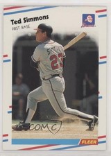1988 Fleer Ted Simmons #549 HOF 00e8